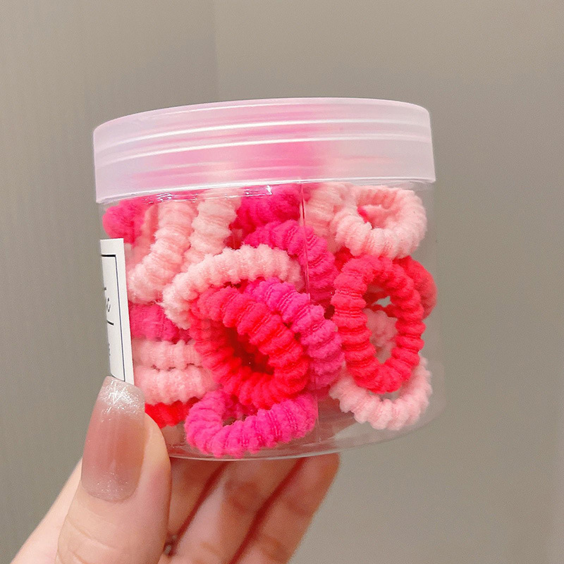 婴儿扎头发皮筋不伤发弹性好可爱毛巾圈宝宝耐用小发圈头绳产品图