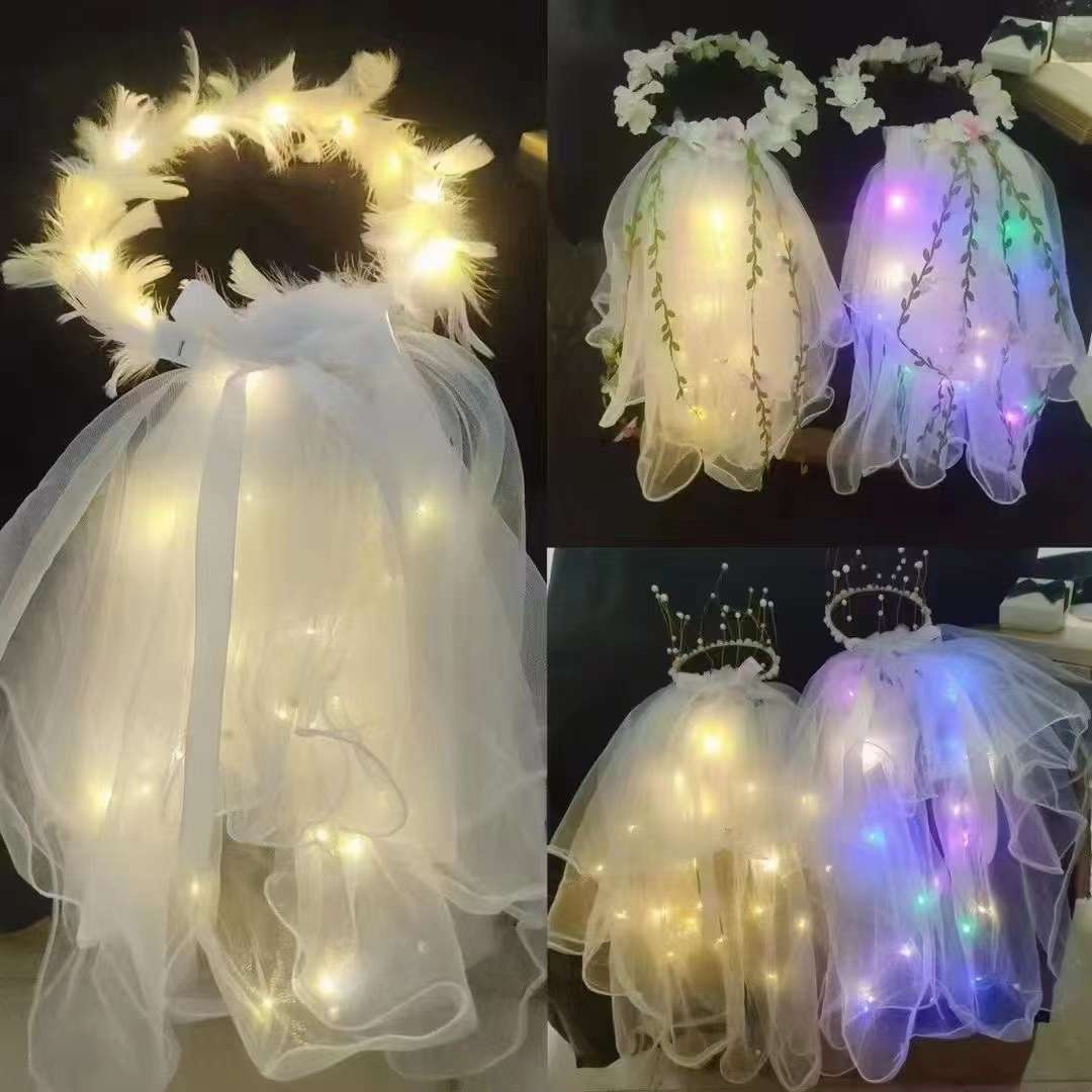 热销闪光新品，花环戴头纱，地摊货源批发工厂直销详情图7