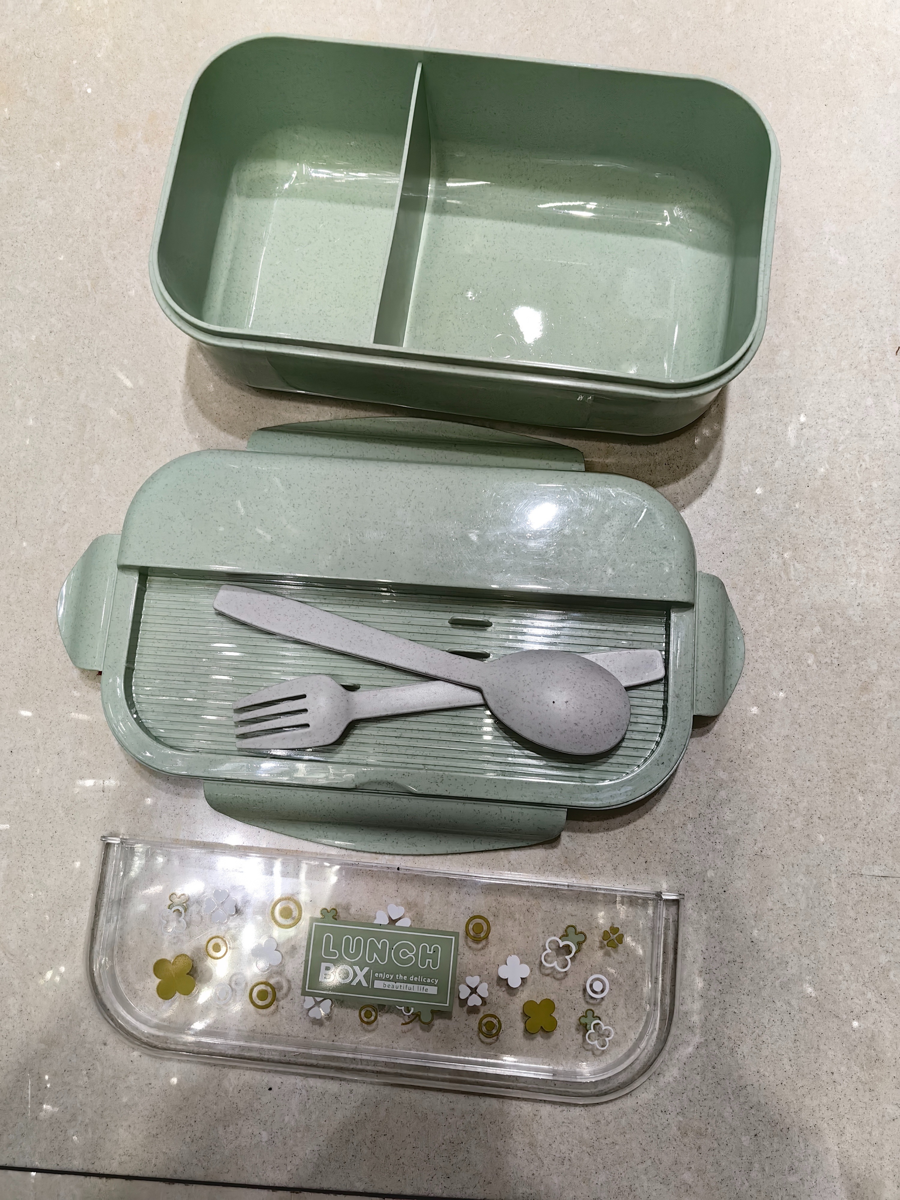 饭盒/便当盒/保鲜盒/双层饭盒带餐具/不锈钢饭盒细节图