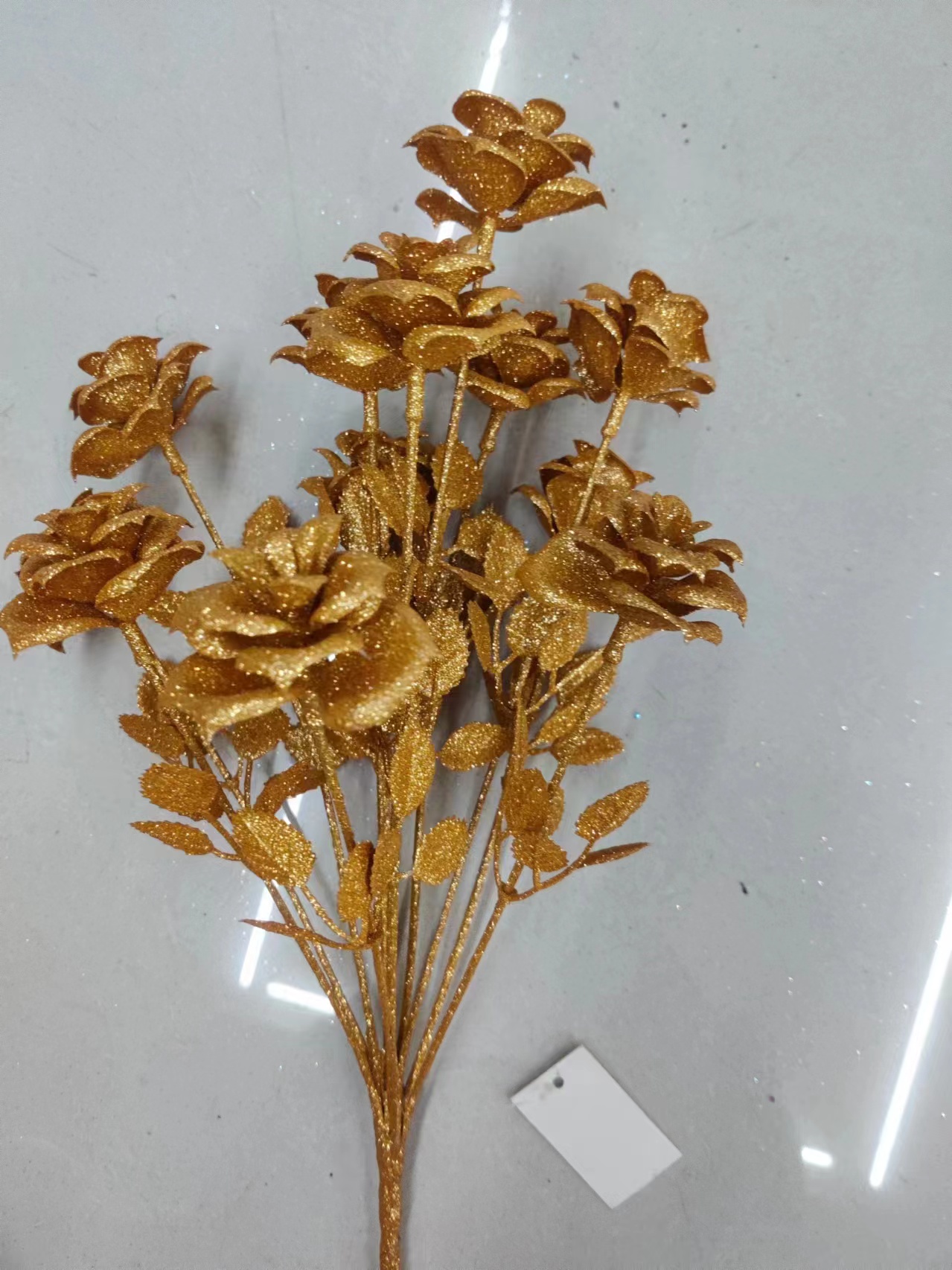 2024 best-selling Christmas artificial flower rose home festive decoration, 7-head and 12-head artificial flowers pic 6