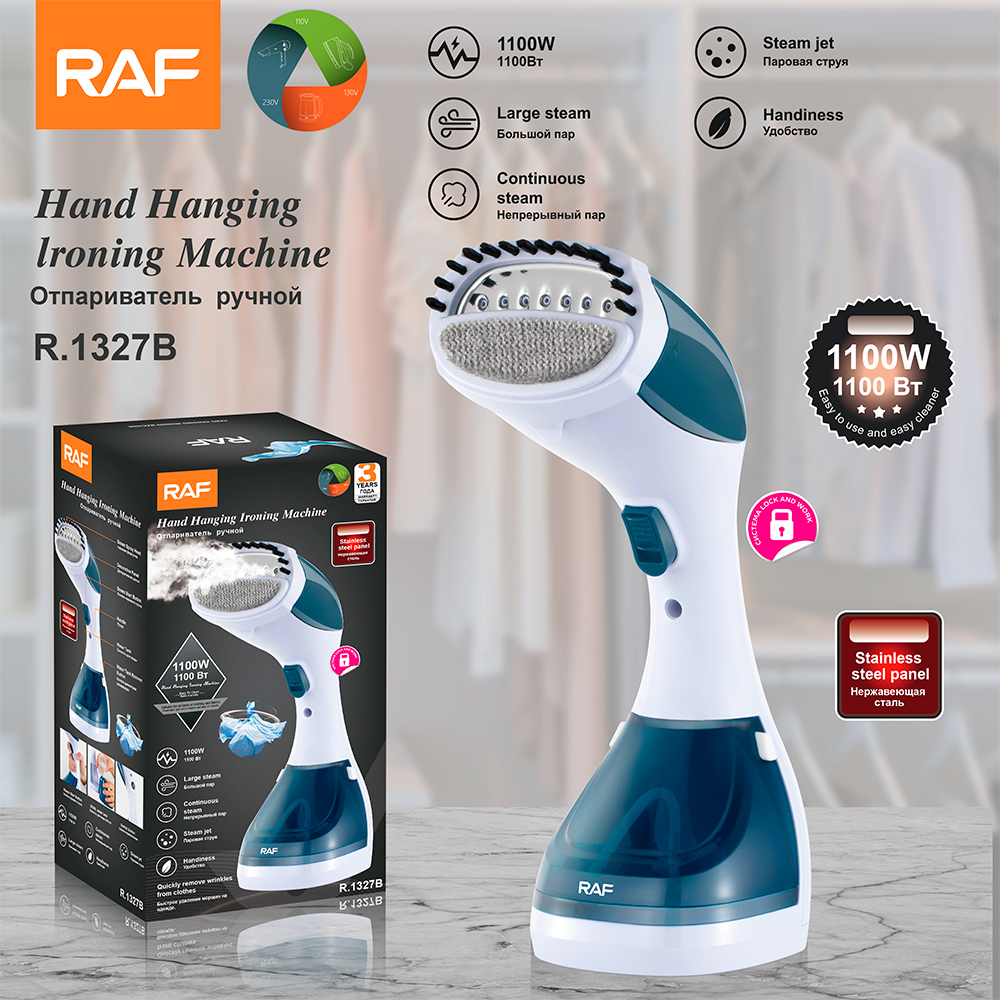RAF European standard handheld steam ironing machine, portable household small folding electric iron, dry and wet dual-purpose ironing machine, ironing clothes R.1327 pic 5