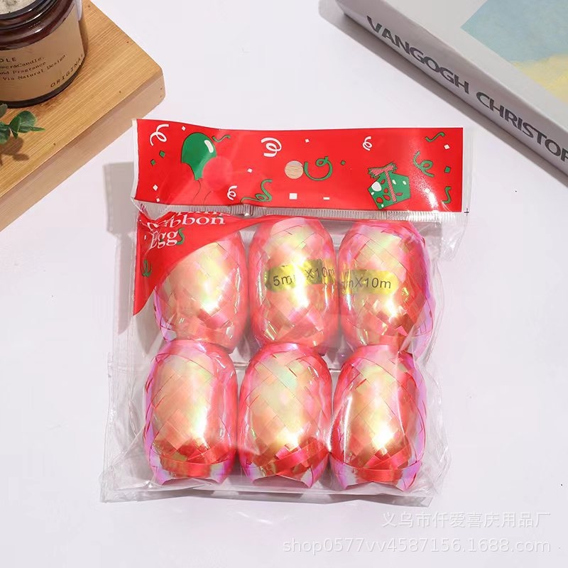 10-meter plain rugby ribbon, wedding, birthday party balloon binding tool, rose gold ribbon wholesale details Picture