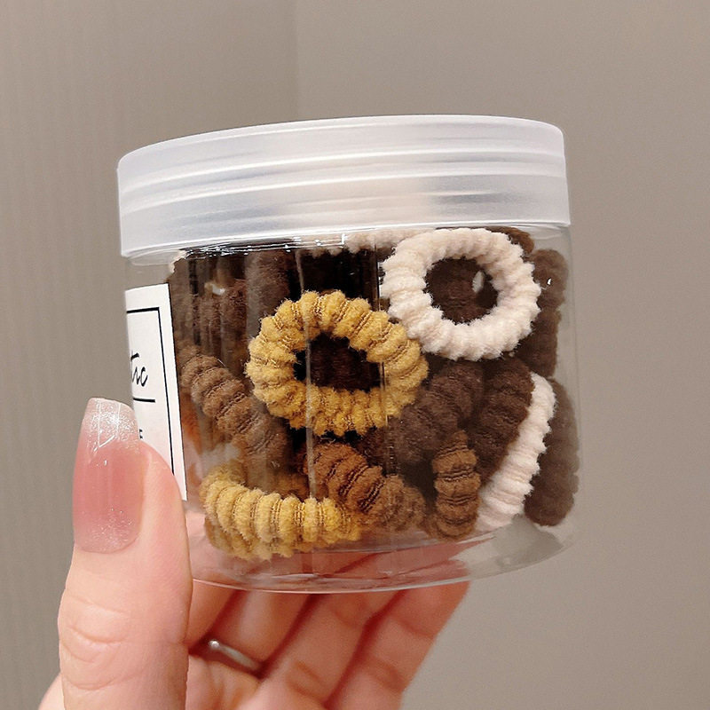 婴儿扎头发皮筋不伤发弹性好可爱毛巾圈宝宝耐用小发圈头绳详情图2