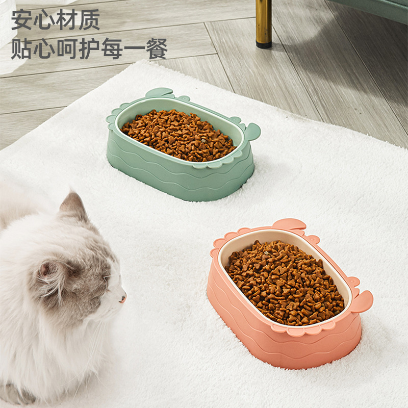 Cartoon crab-shaped pet food bowl, anti-tipping cat food bowl, detachable double-bowl anti-choking dog food utensils, pet supplies Application Scenario
