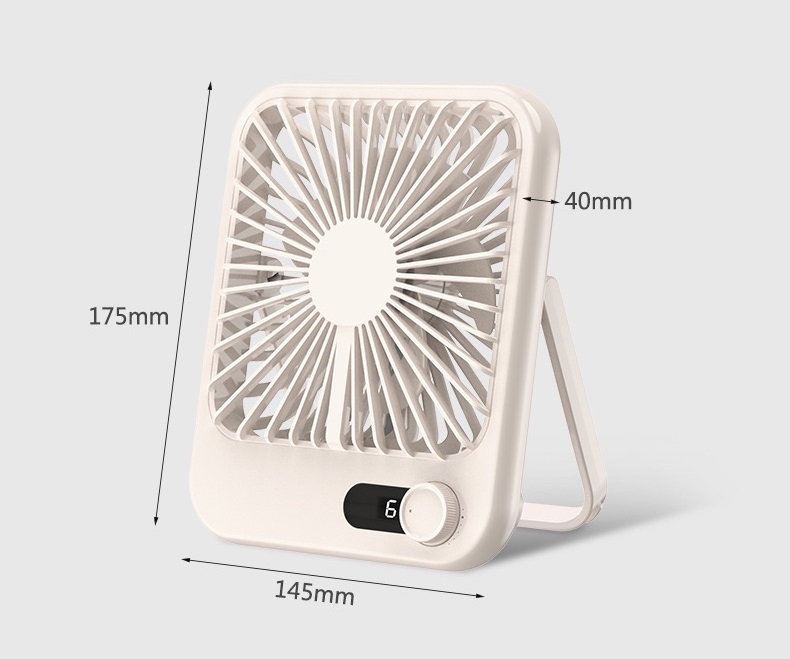 桌面数显电风扇宿舍USB充电小风扇迷你多角度大风力台式循环扇极简桌面风扇便携壁挂小风扇学生户外小电风扇详情8