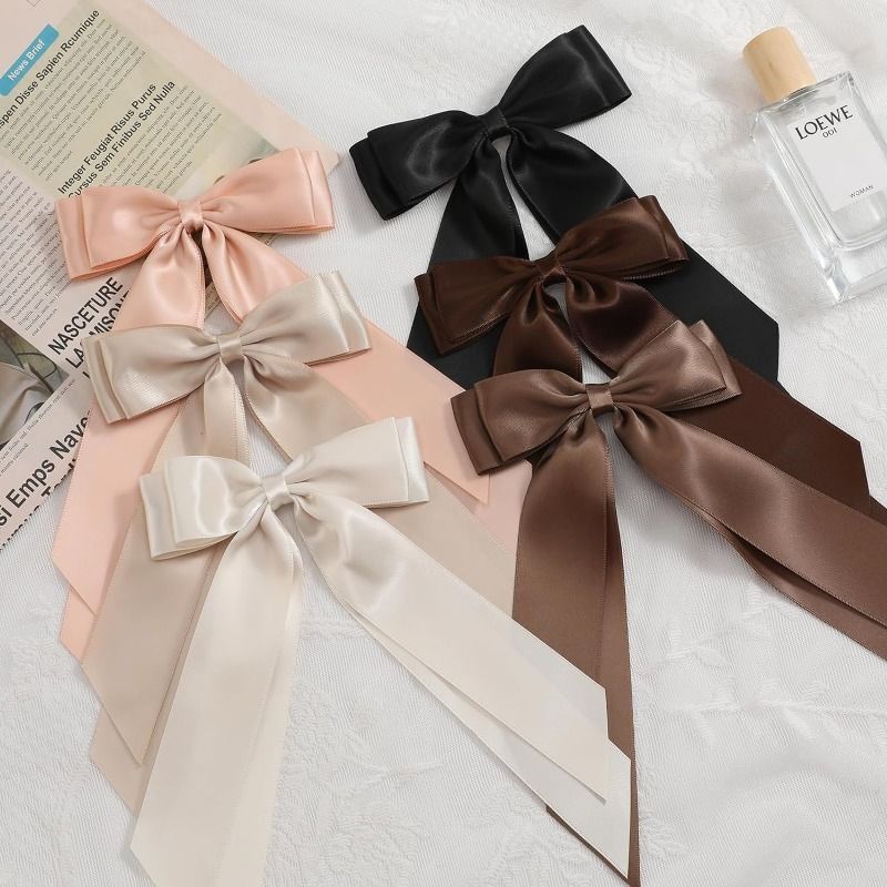 The creative hair clip with a large bow at the back of the head, a beautiful and elegant lady's duckbill clip details Picture