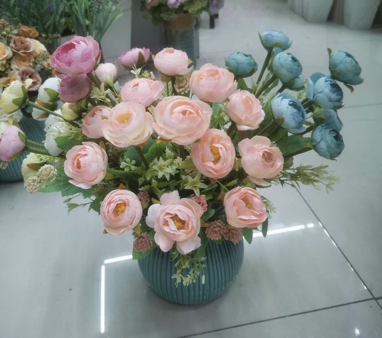 新款欧式10叉玫瑰苞花苞仿真花家居酒店装饰花人造花 详情图2