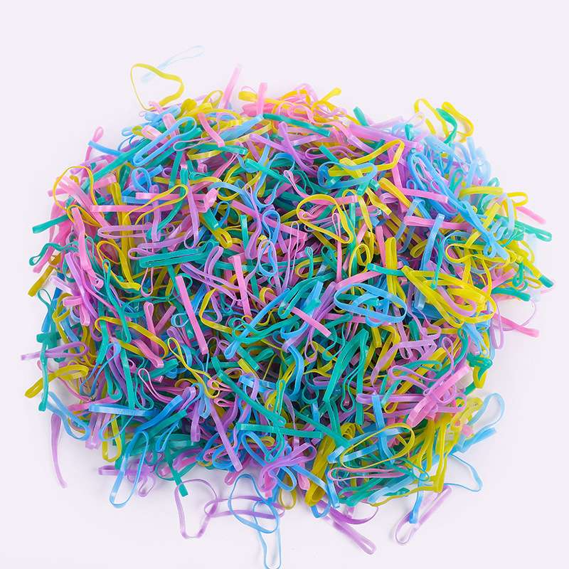A new best-selling color disposable rubber band for children's hair ties, a TPU bagged hair band that won't damage hair, and a headwear Item Picture