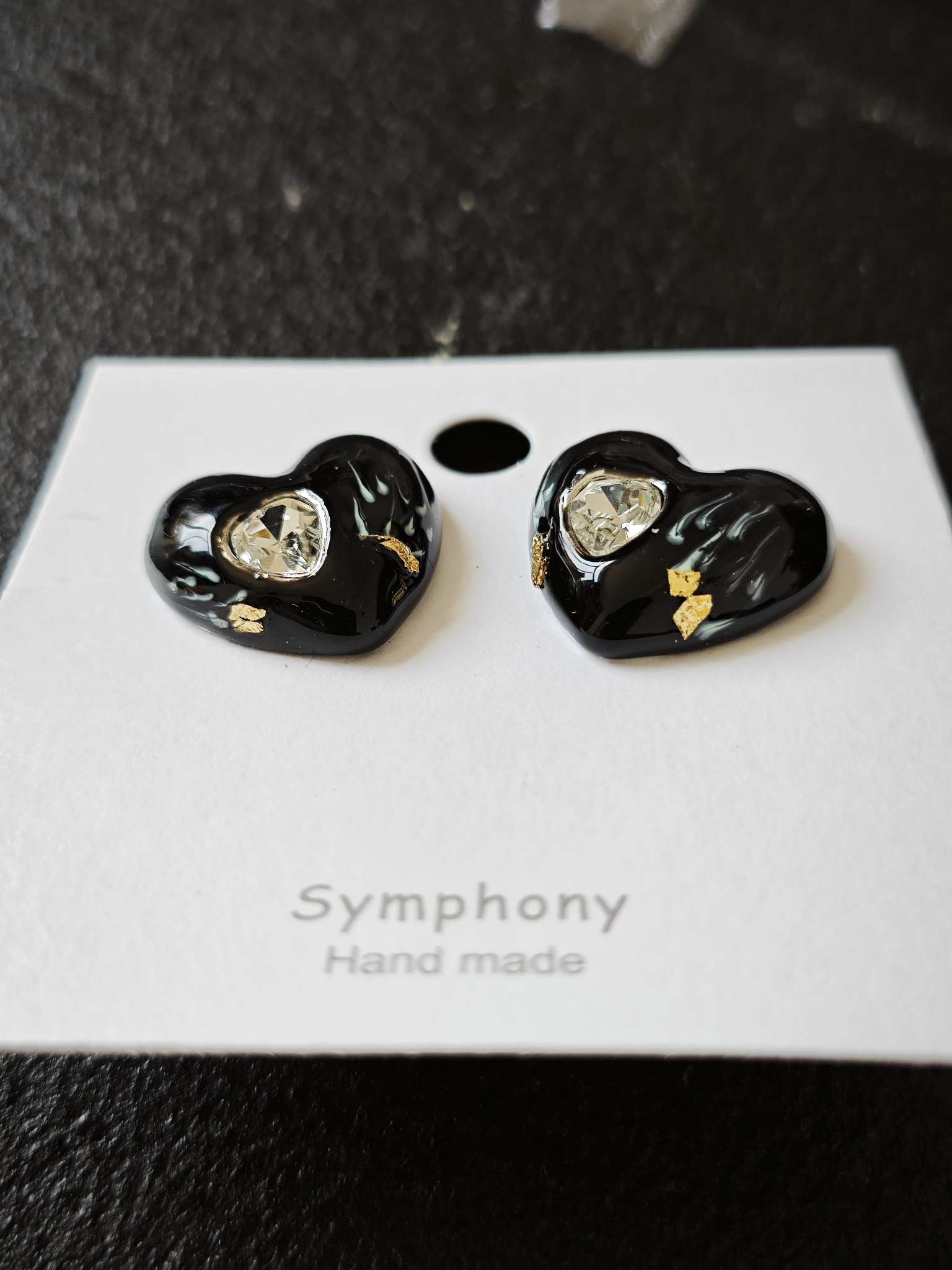 爱心合金 珍珠饰品耳饰 精致耳钉 时尚女士首饰 高贵典雅耳环 爱心滴油耳环细节图