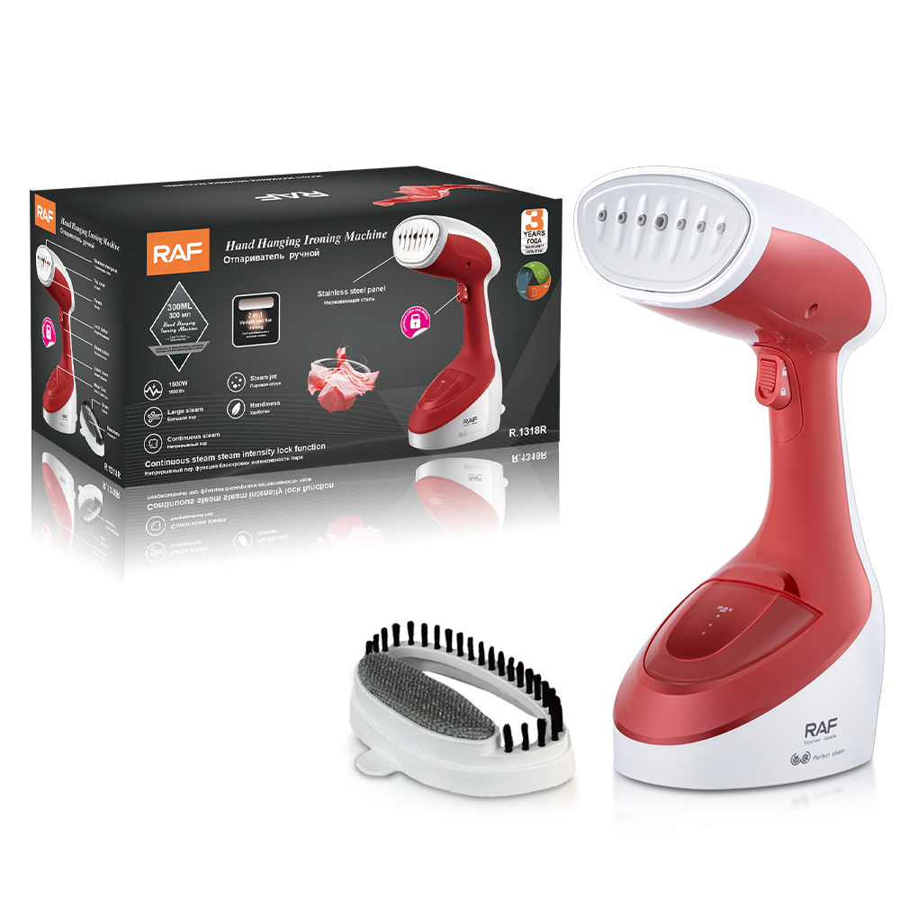 RAF European standard handheld steam ironing machine, portable household small folding electric iron, dry and wet dual-purpose ironing machine, ironing clothes R.1318 Application Scenario