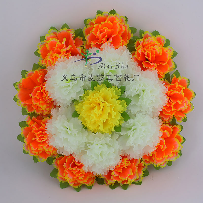 MS-048 rebanadas de flores de maza flores de limpieza de tumbas flores de sacrificio arreglos florales de cementerio flores de simulación flores falsas tijeras de crisantemo guirnalda Specification image
