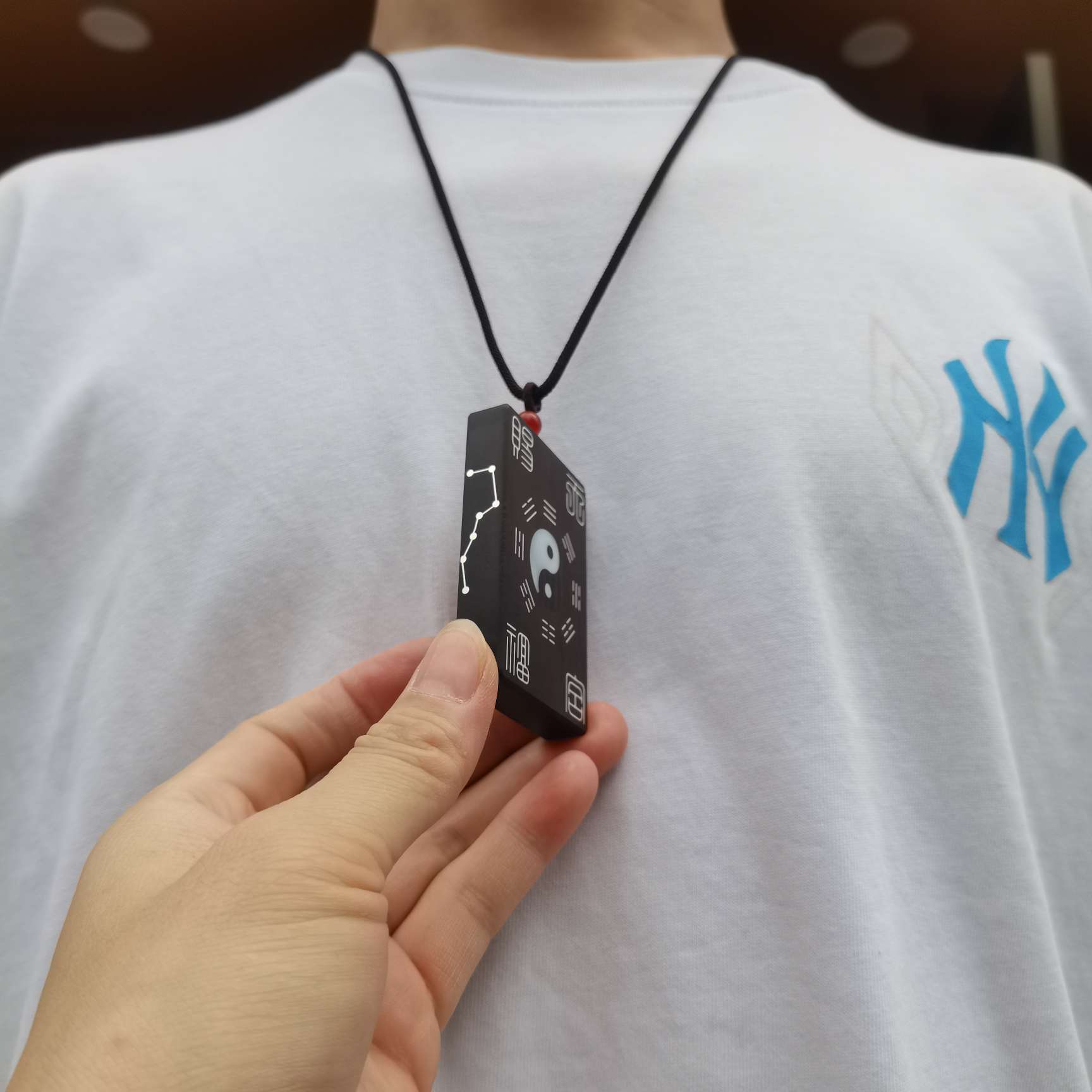 雷击枣木朱砂山百无禁忌天官赐福镶嵌太极可转动枣木精品送礼佳品文玩产品图
