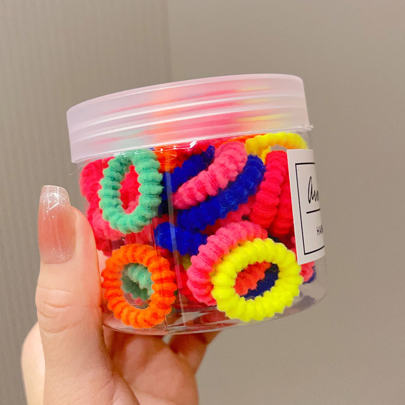 婴儿扎头发皮筋不伤发弹性好可爱毛巾圈宝宝耐用小发圈头绳详情图4