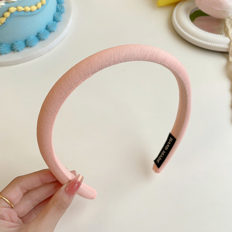 新款糖果色海绵发箍女网红细发卡头饰彩色简约高颅顶压发洗脸头箍