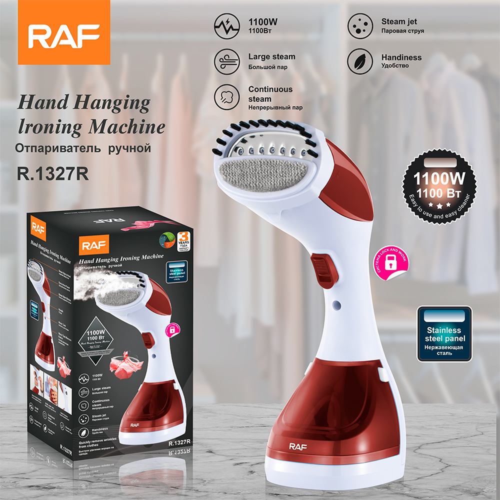 RAF European standard handheld steam ironing machine, portable household small folding electric iron, dry and wet dual-purpose ironing machine, ironing clothes R.1327 pic 4