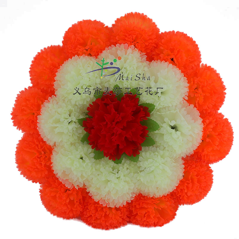 MS-047 Maisha Flower Slices, Qingming Festival flowers, tomb-sweeping flowers, sacrificial flowers, cemetery flower arrangements, artificial flowers, fake flowers, silver ear chrysanthemum flower baskets Specification image
