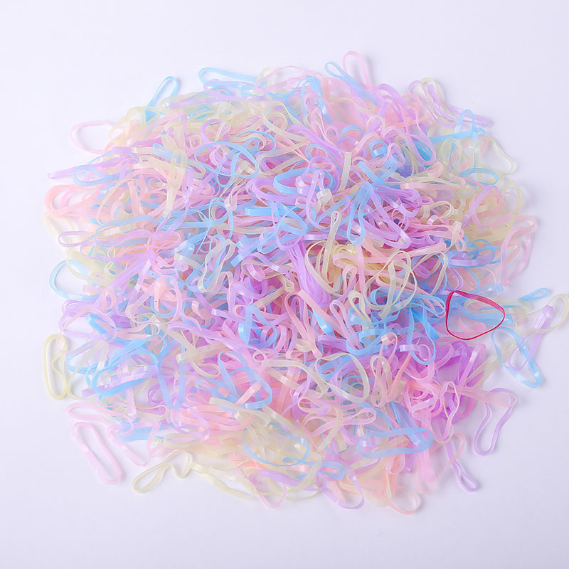 A new best-selling color disposable rubber band for children's hair ties, a TPU bagged hair band that won't damage hair, and a headwear detail image 6
