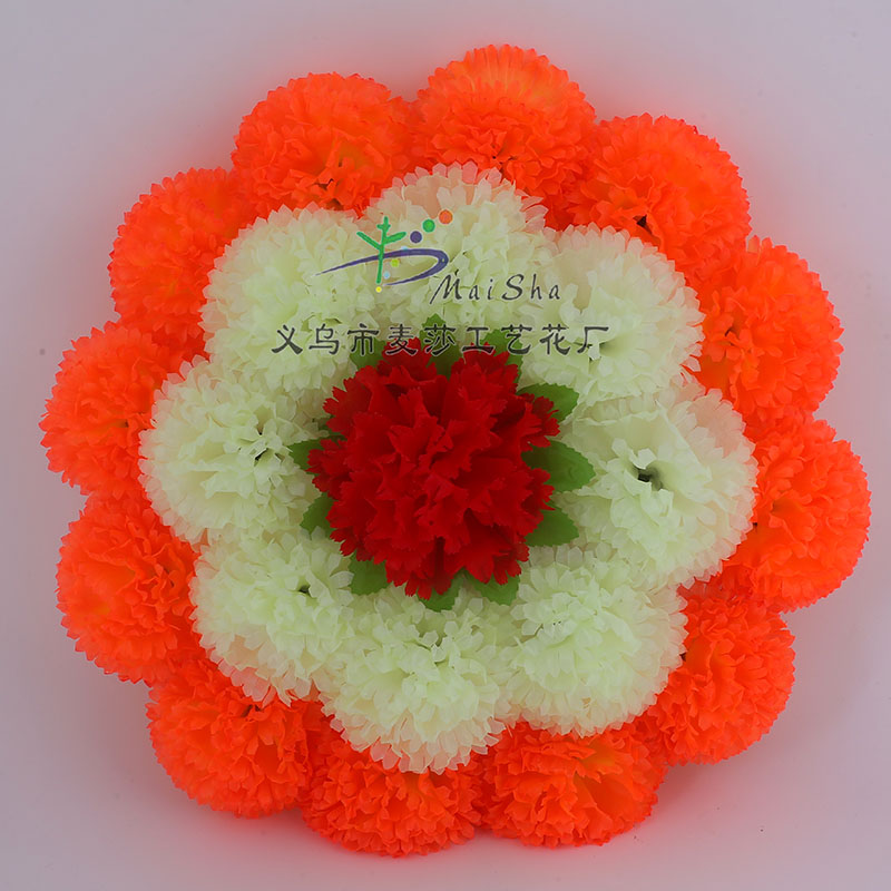 MS-047 Maisha Flower Slices, Qingming Festival flowers, tomb-sweeping flowers, sacrificial flowers, cemetery flower arrangements, artificial flowers, fake flowers, silver ear chrysanthemum flower baskets details Picture