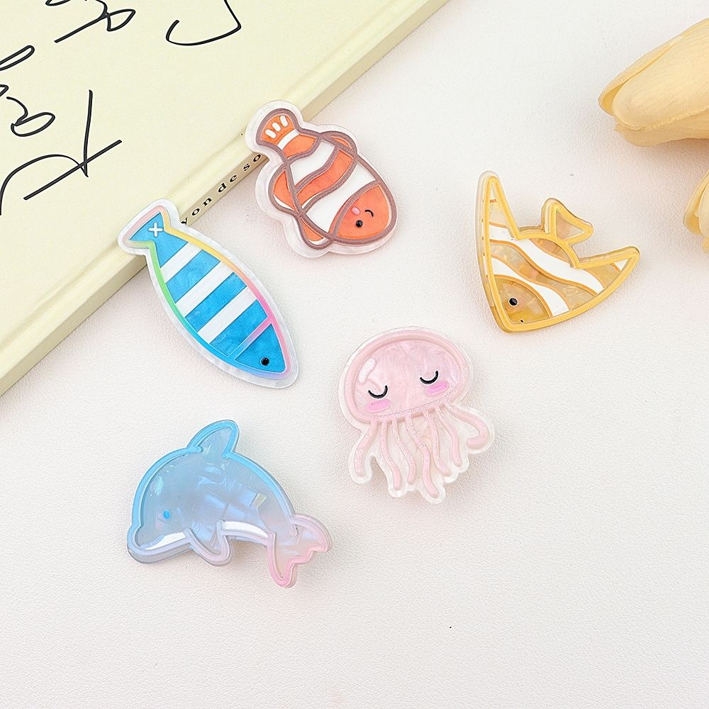 Ocean Series hair clips, versatile for campus, small fish hair clips, ins high appearance level, broken hair clips, duckbill clips, little dolphin hair clips, hair clips Application Scenario
