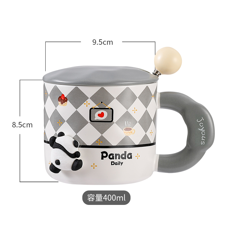 Creative DIY mugs, couple water cups, coffee cups, high appearance level ceramic cups, souvenirs, cute animal cups Item Picture