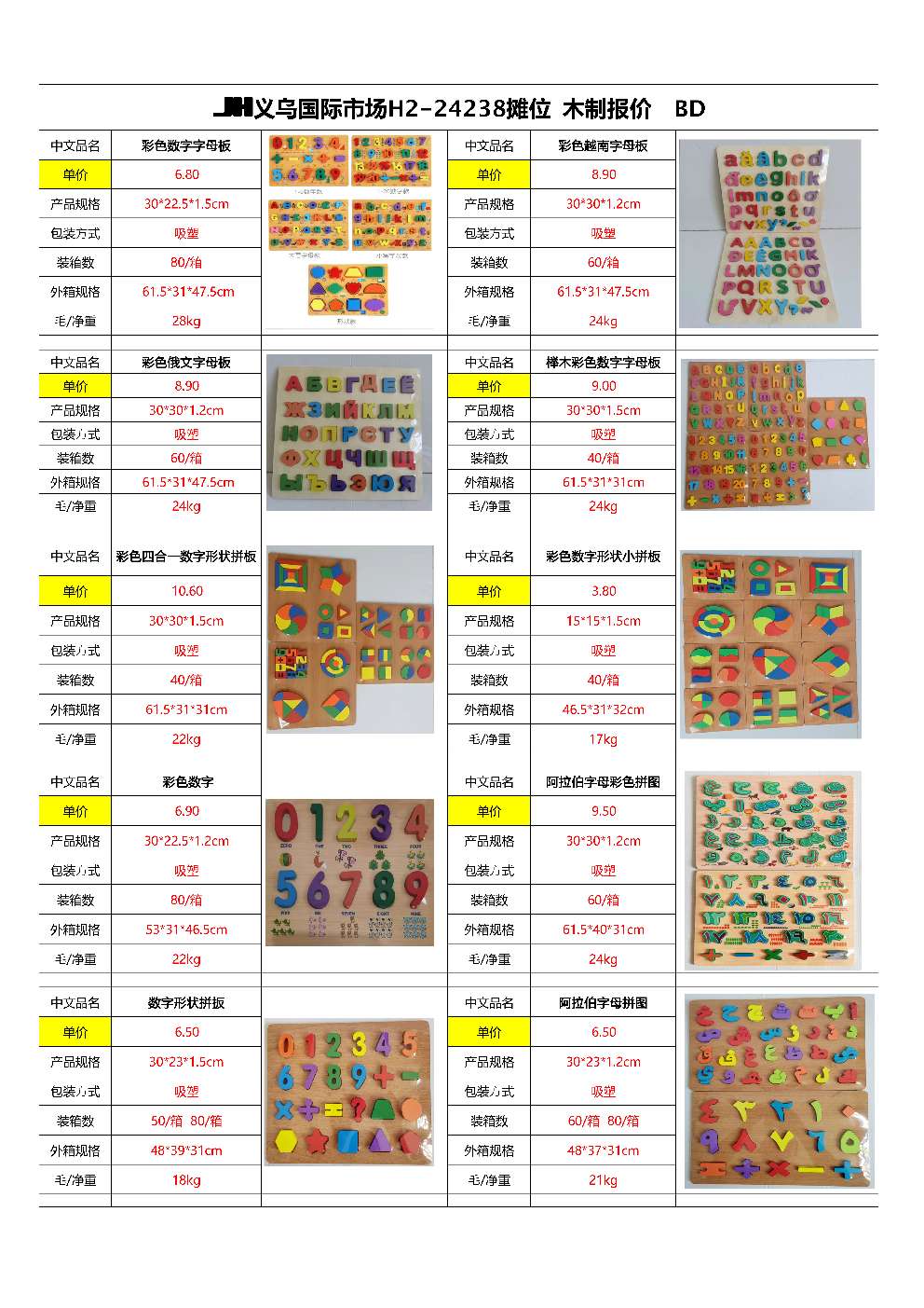 阿文 英文 画板 木制拼图 泰文 俄罗斯方块 卡通拼图 外贸详情图18