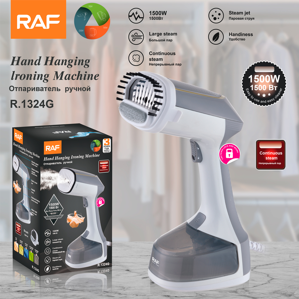 RAF European standard handheld steam ironing machine, portable household small folding electric iron, dry and wet dual-purpose ironing machine, ironing clothes R.1324 details Picture