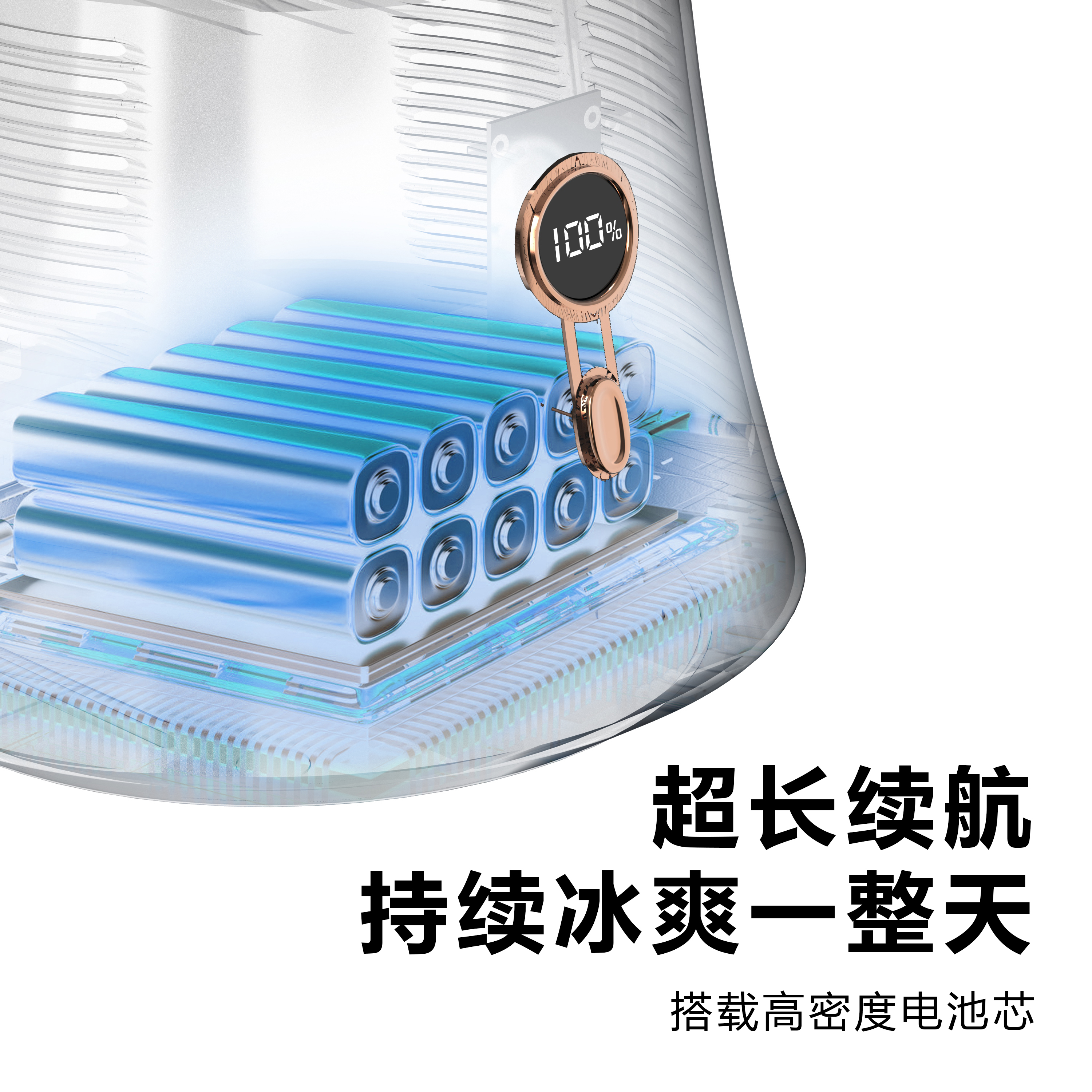 The bladeless fan is safe and quiet, suitable for home and office use. It has multiple Settings and long-lasting power Application Scenario