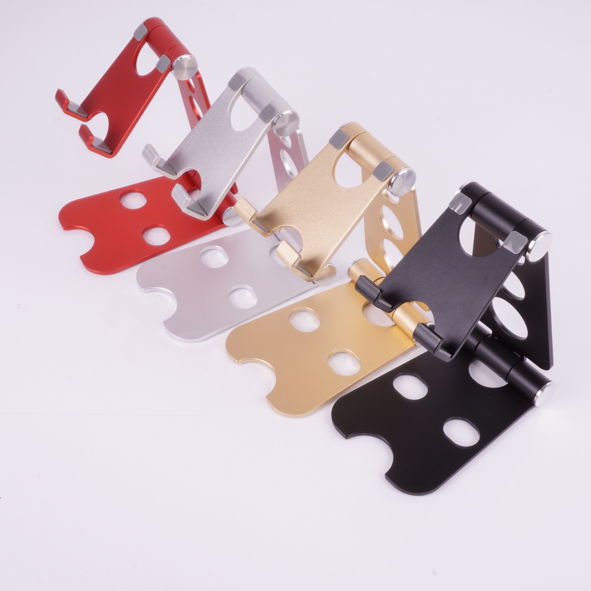 Double-folding phone stand, large dual-rotating shaft adjustable, large foldable storage, suitable for both mobile phones and tablets pic 5