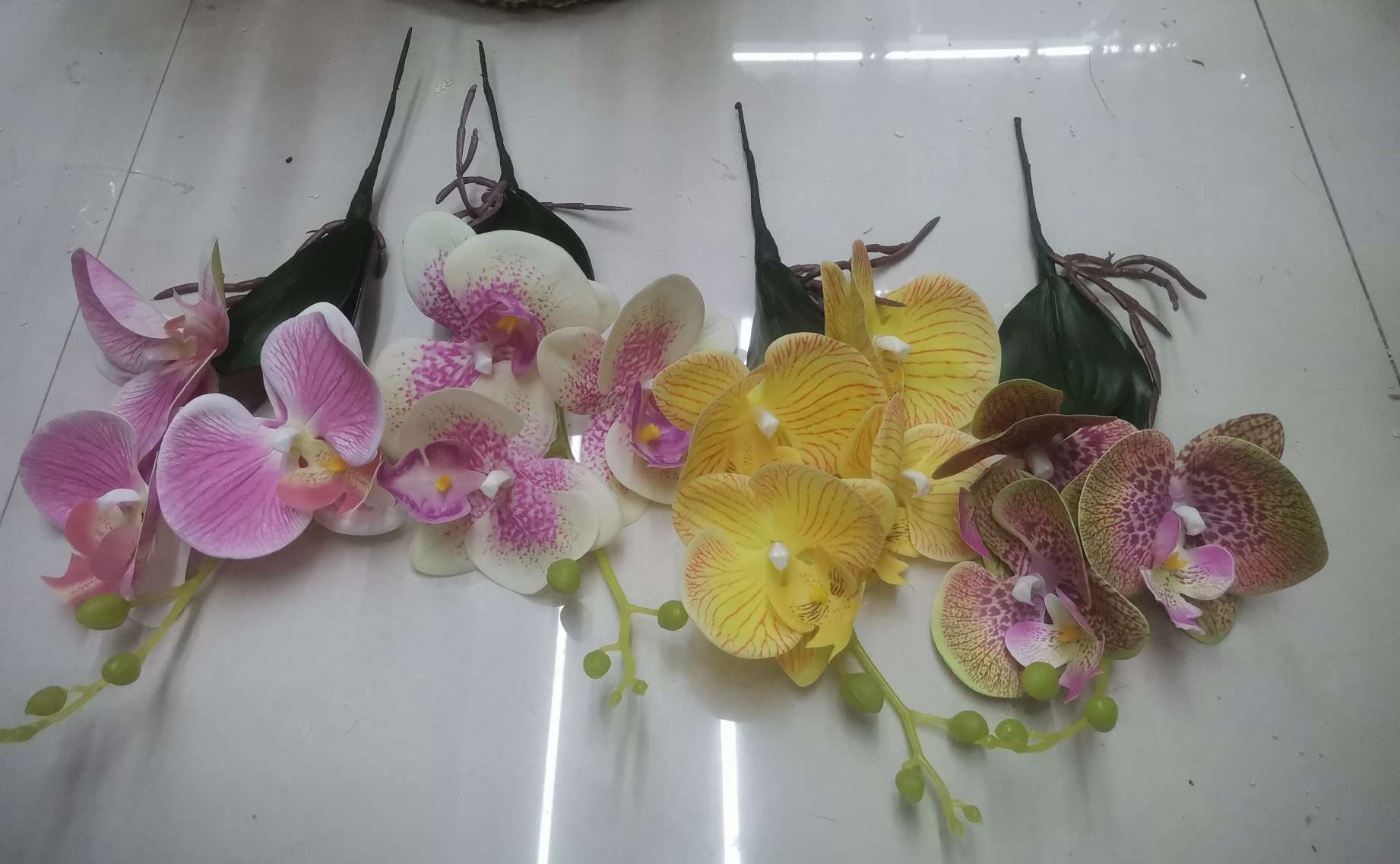 仿真3D蝴蝶兰  盆栽花高档人造仿真蝴蝶兰花装饰工程花详情图2