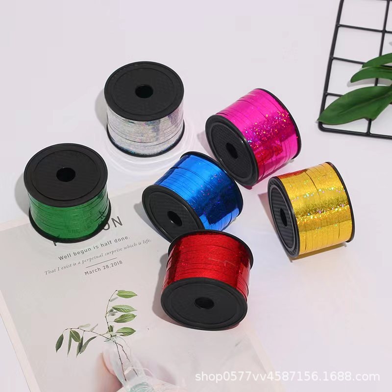 Factory direct sales: 100-yard laser balloon ribbon binding rope, balloon binding rope detail image 1