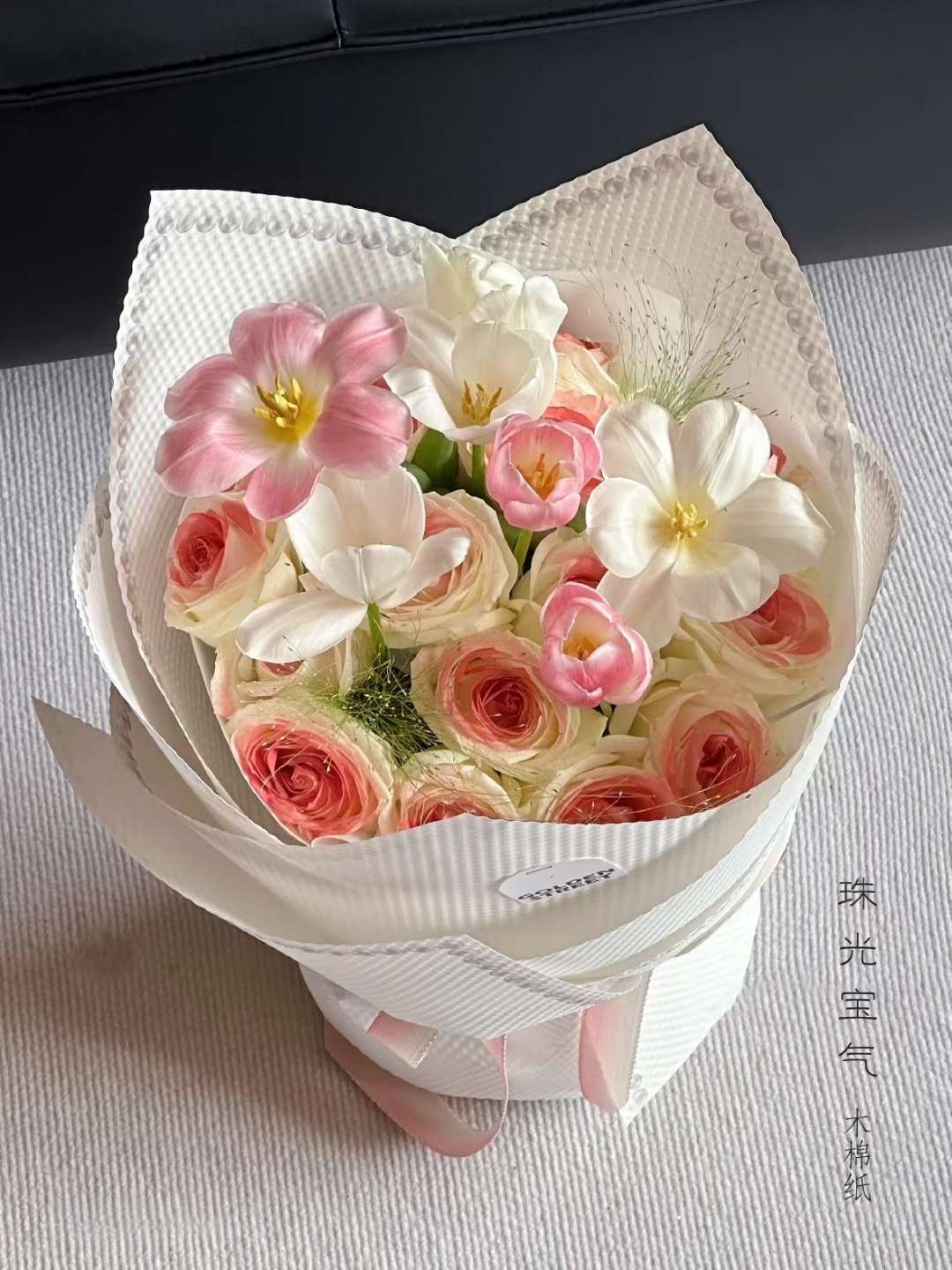تغليف الزهور المزيفة من ورق التغليف والهدايا من ورق التغليف detail image 6