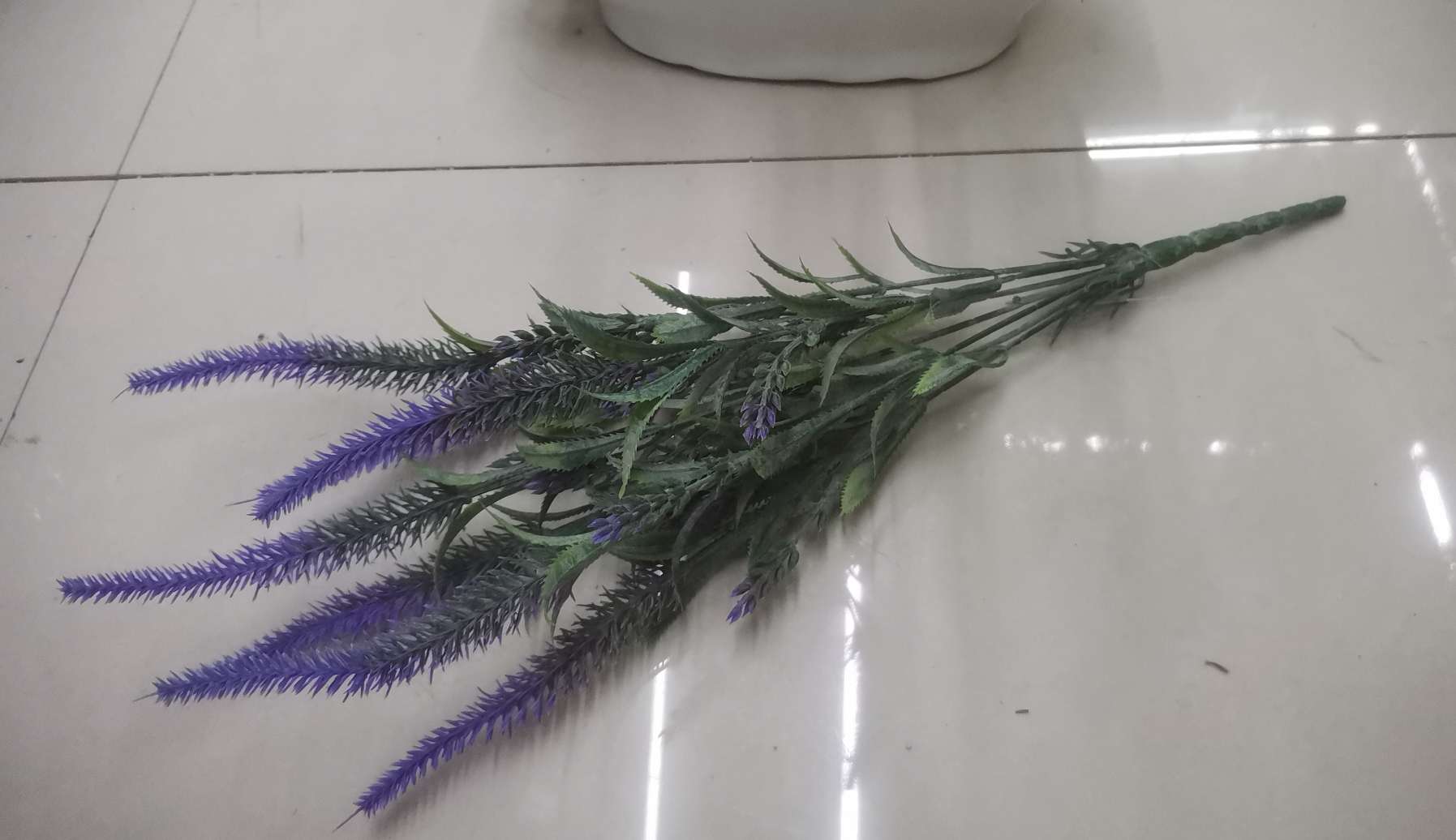 仿真绿植  家居酒店装饰花 仿真7叉植粉 薰衣草 人造假花塑料花