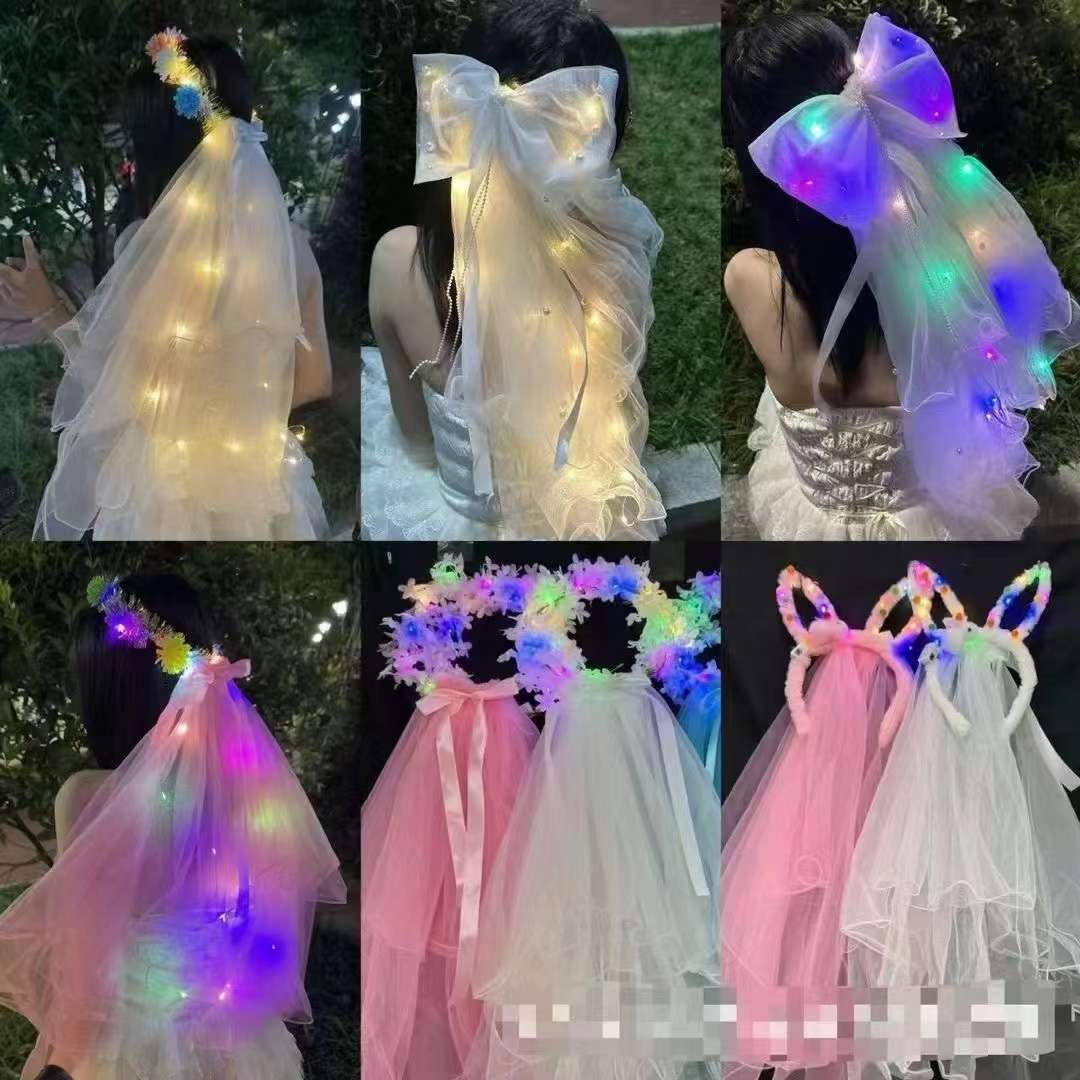 热销闪光新品，花环戴头纱，地摊货源批发工厂直销详情图5