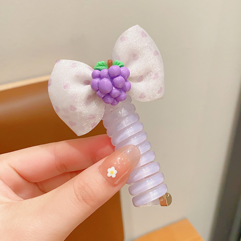 Children's cartoon hair bands, telephone line headbands, girls' braiding gadgets, cute bubble braids, high-elastic hair bands Specification image
