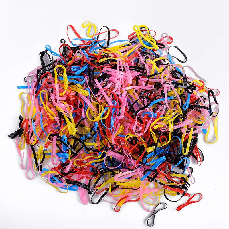 A new best-selling color disposable rubber band for children's hair ties, a TPU bagged hair band that won't damage hair, and a headwear details Picture