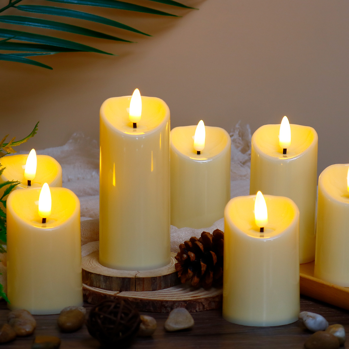 led electronic candle lamp, simulation fake candle, birthday romantic confession stage, wedding decoration, murder mystery game, guiding electronic candle details Picture