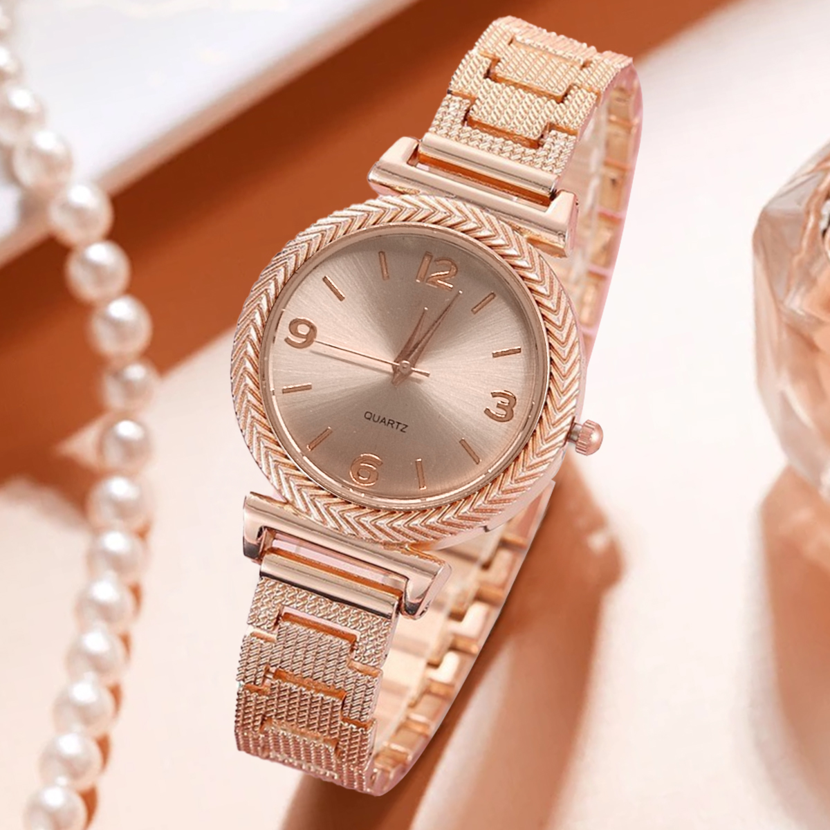 New Simple Fashion Rose Gold Compact Atmospheric Temperament Women's Quartz Watch Specification drawing