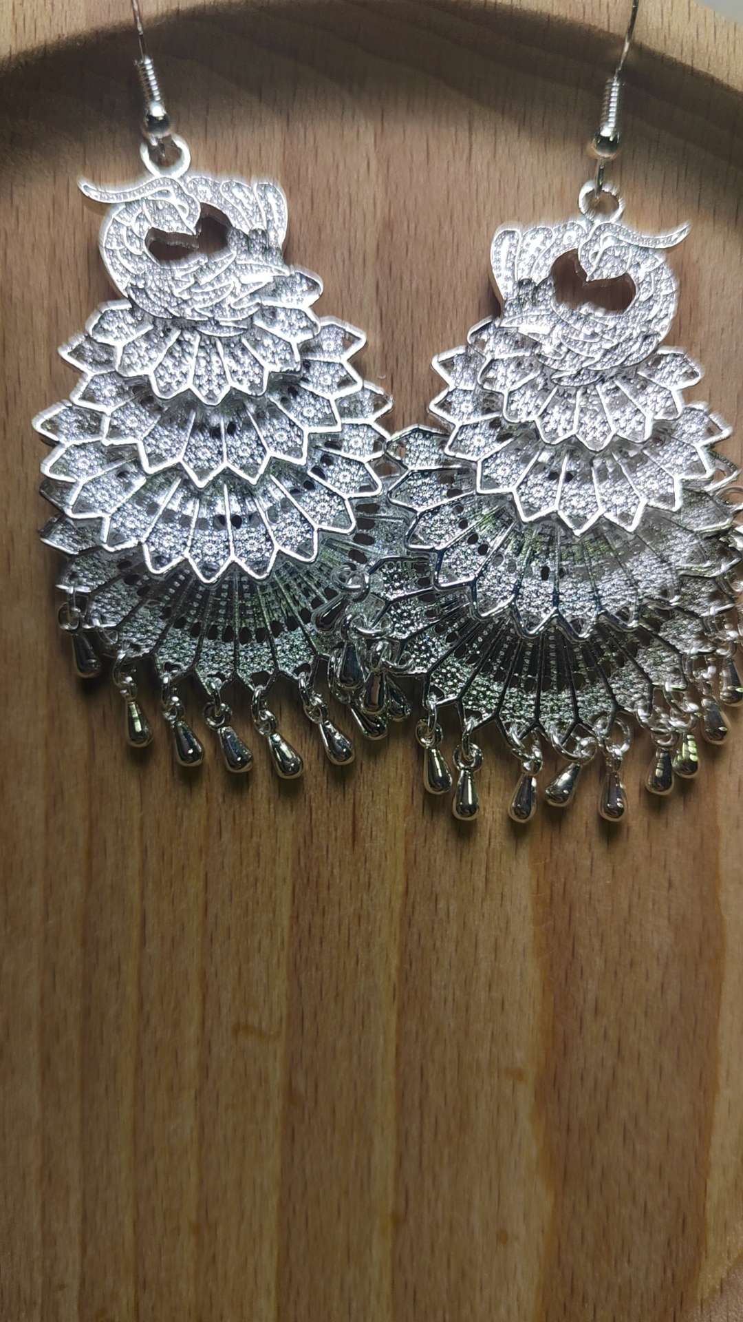 民族风孔雀耳环精致 独特设计 轻奢风格耳饰