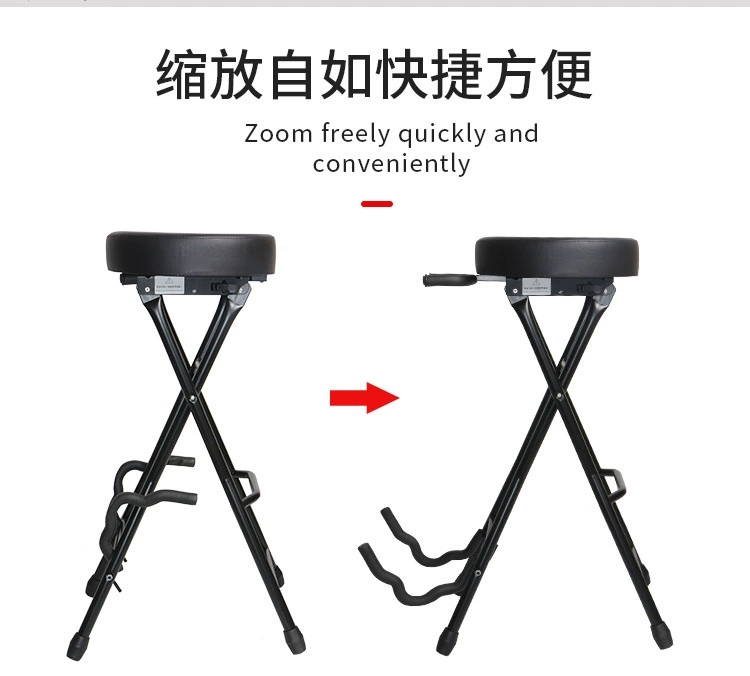 外贸批发厂家直销吉他架黑色凳支架贝斯演奏乐器琴凳椅配件批发吉他演奏折叠吉他凳 。详情图7