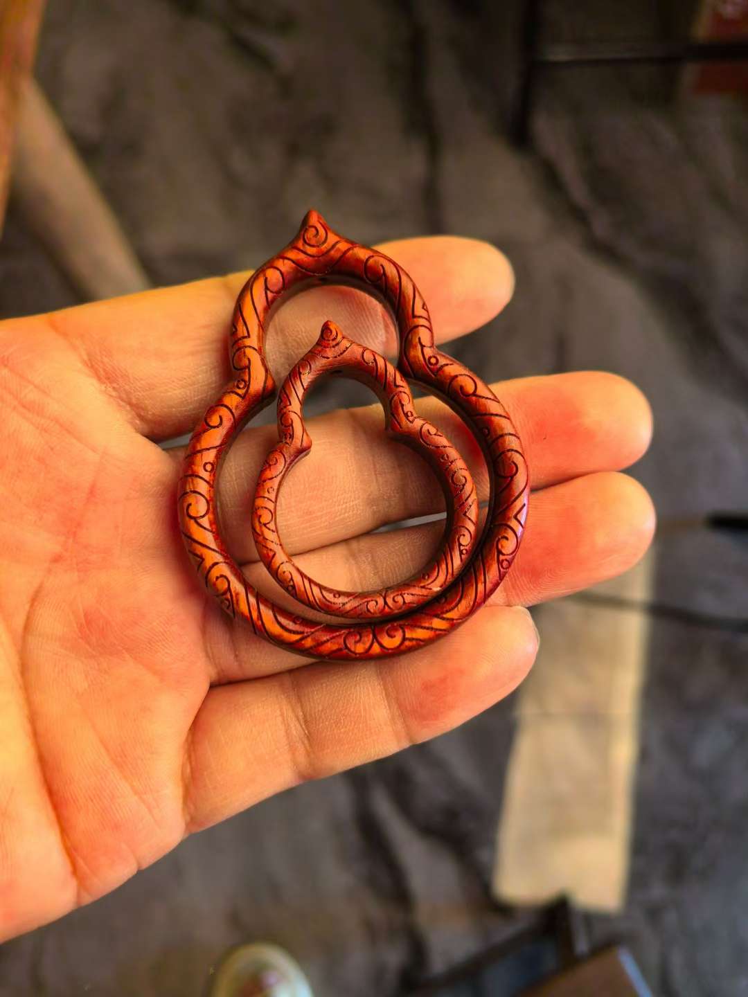 木质车挂宽宽车挂配件檀木配件厂家直销木质挂件实木实木细节图