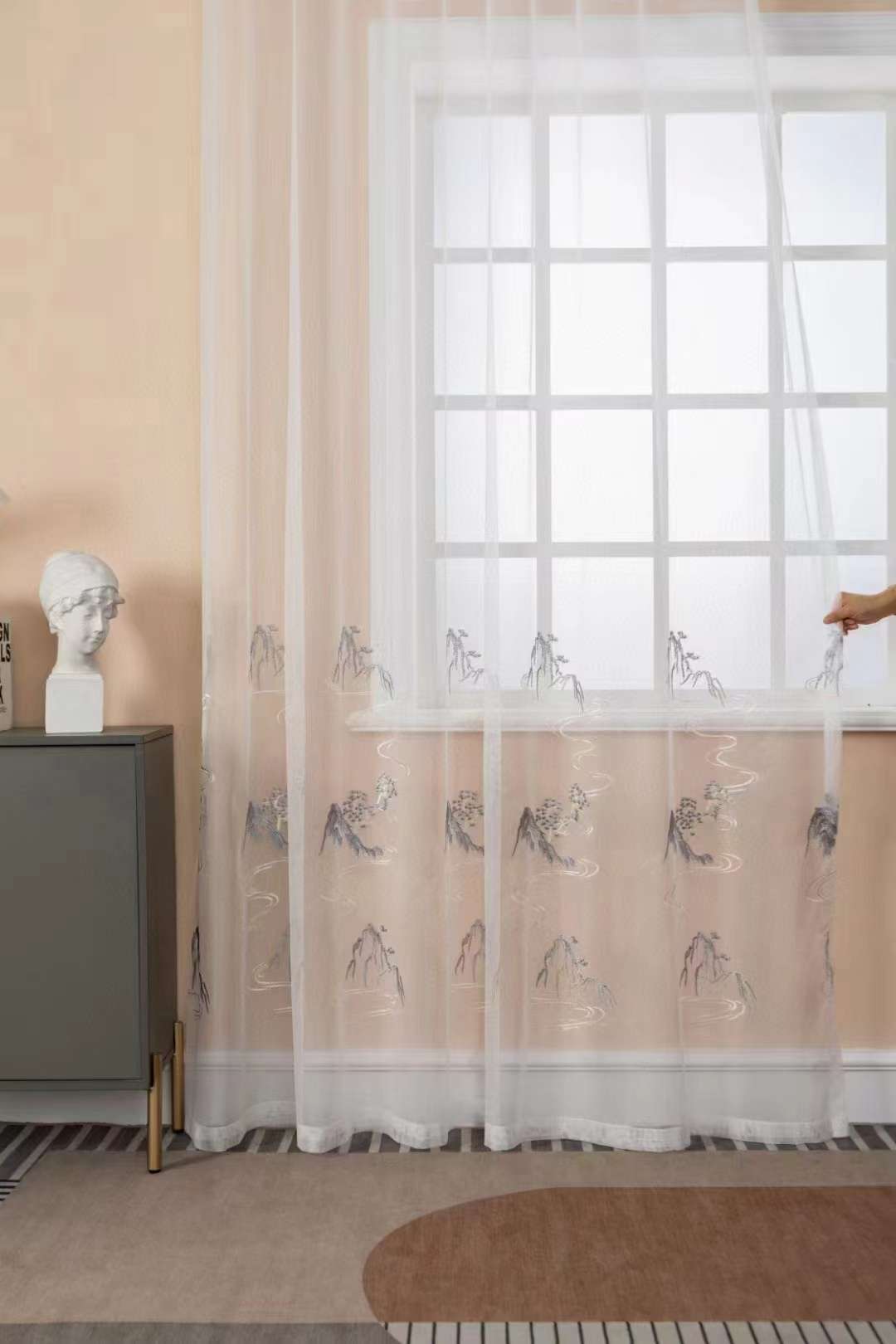 Direct sales of landscape pattern curtains from the manufacturer. Wholesale available. Large quantities with discounts. New products on display