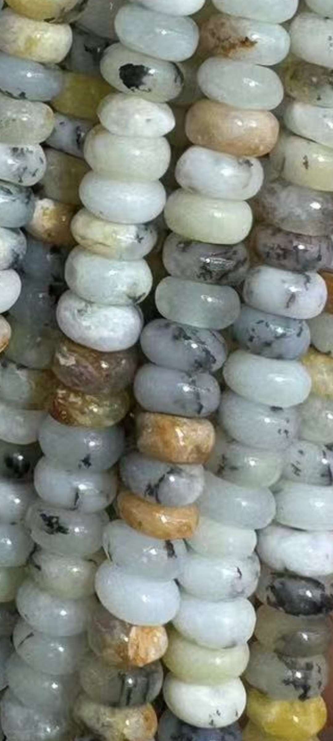 半成品饰品配件 琉璃珠散珠 手工DIY珠子 串珠珠子配件 精美饰品珠子 手链项链制作材料天然石Jy88801串珠白底实物图