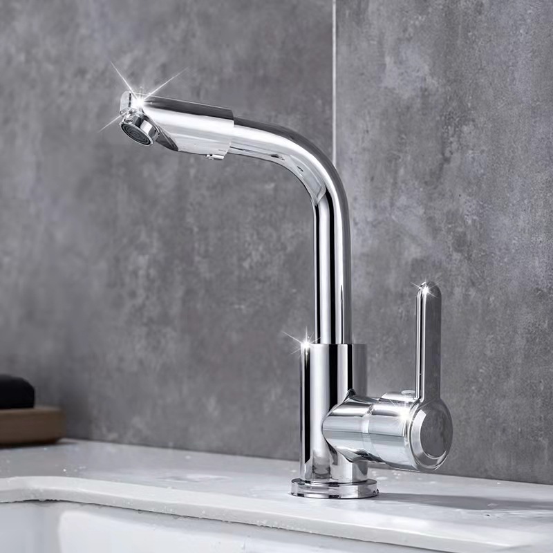 Stainless Steel Rotary Faucet Cold And Hot Water Two In One Head Toilet Table Basin Wash Hands And Face Dual-Purpose Faucet Specification drawing