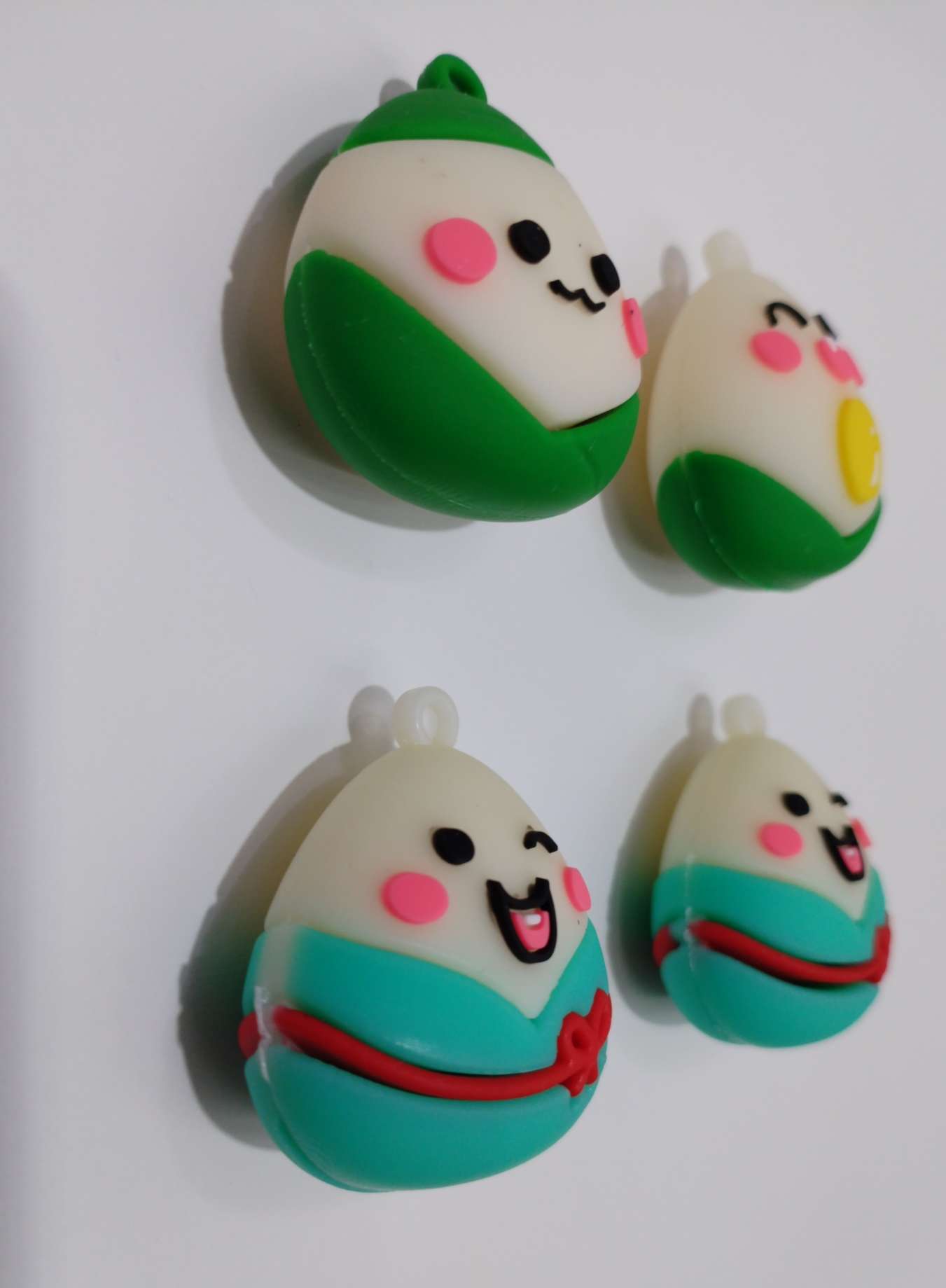 New figurine zongzi PVC soft rubber keychain accessory pendant, small graduation gift for students. details Picture
