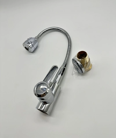 Kitchen Cold And Hot Stainless Steel Universal Shower Sink Spiral Faucet Ball Large Curved Household Kitchen Faucet