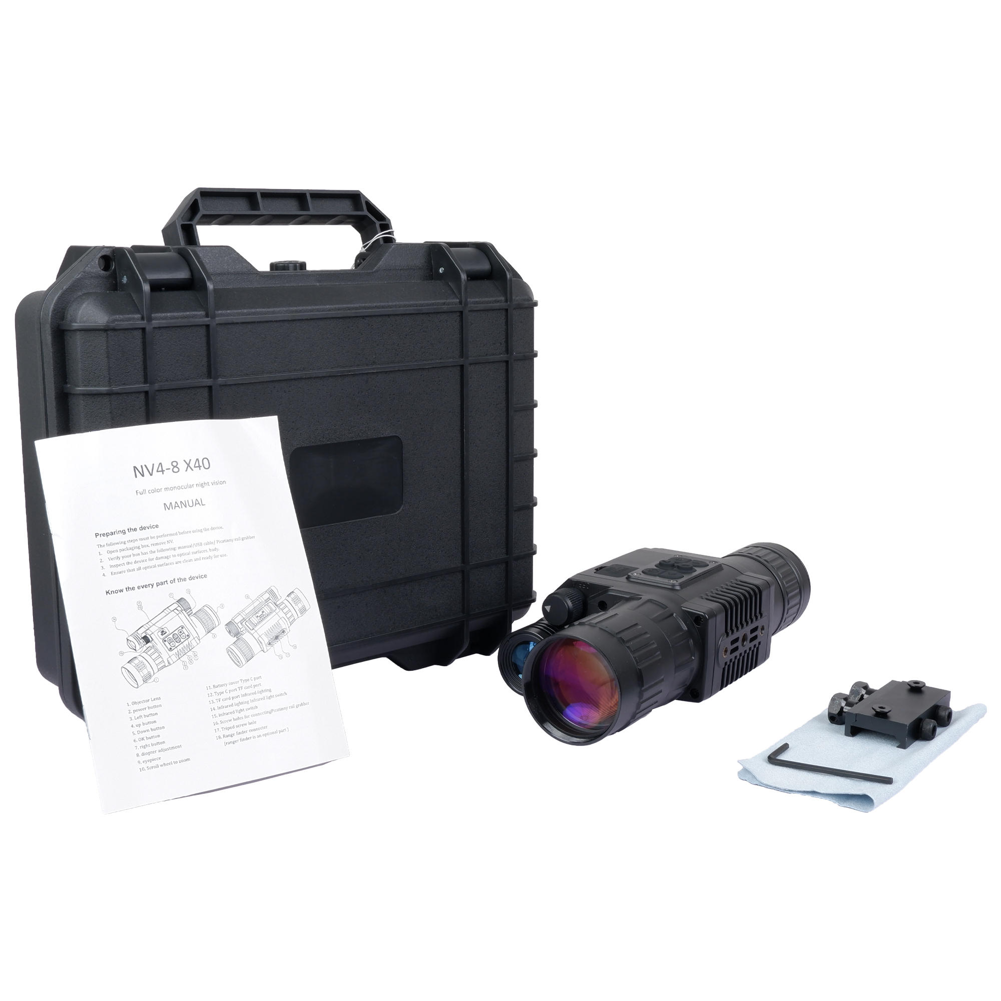 4.5-8x40全彩微光红外枪瞄 高质量 高水平 高做工