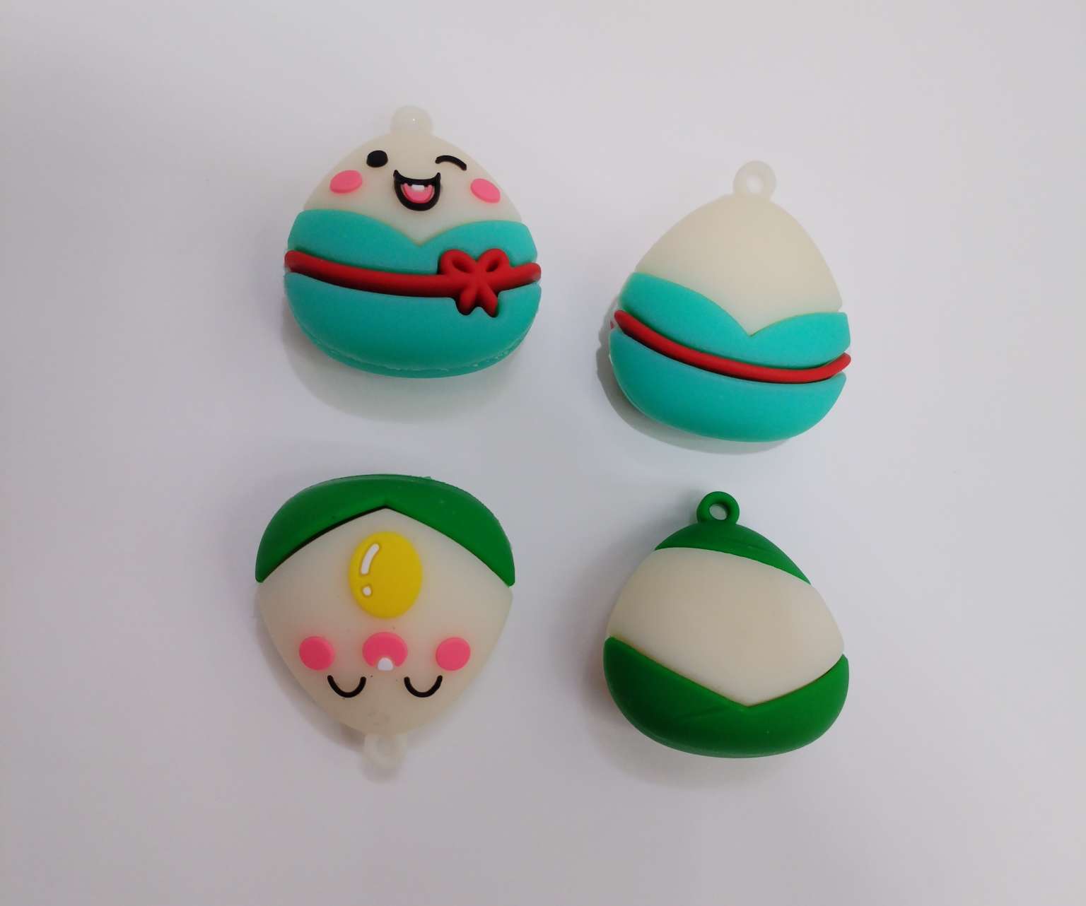 New figurine zongzi PVC soft rubber keychain accessory pendant, small graduation gift for students. detail image 2