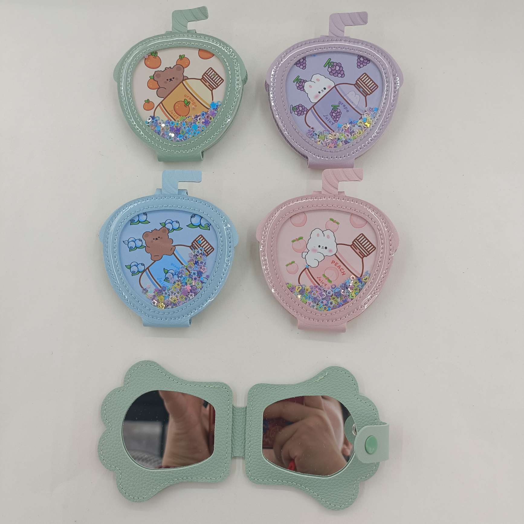 小镜子，卡通镜子，手柄镜细节图