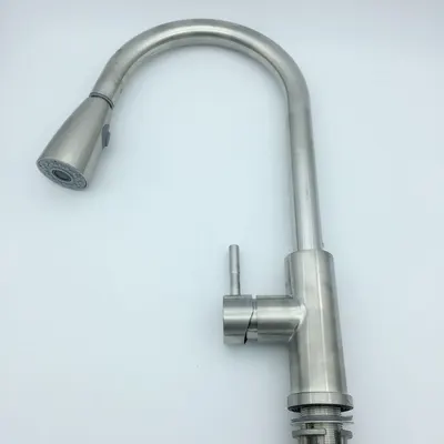 Stainless Steel Puller Basin Faucet Hot And Cold Kitchen Basin Faucet Swivel Adjustable Faucet