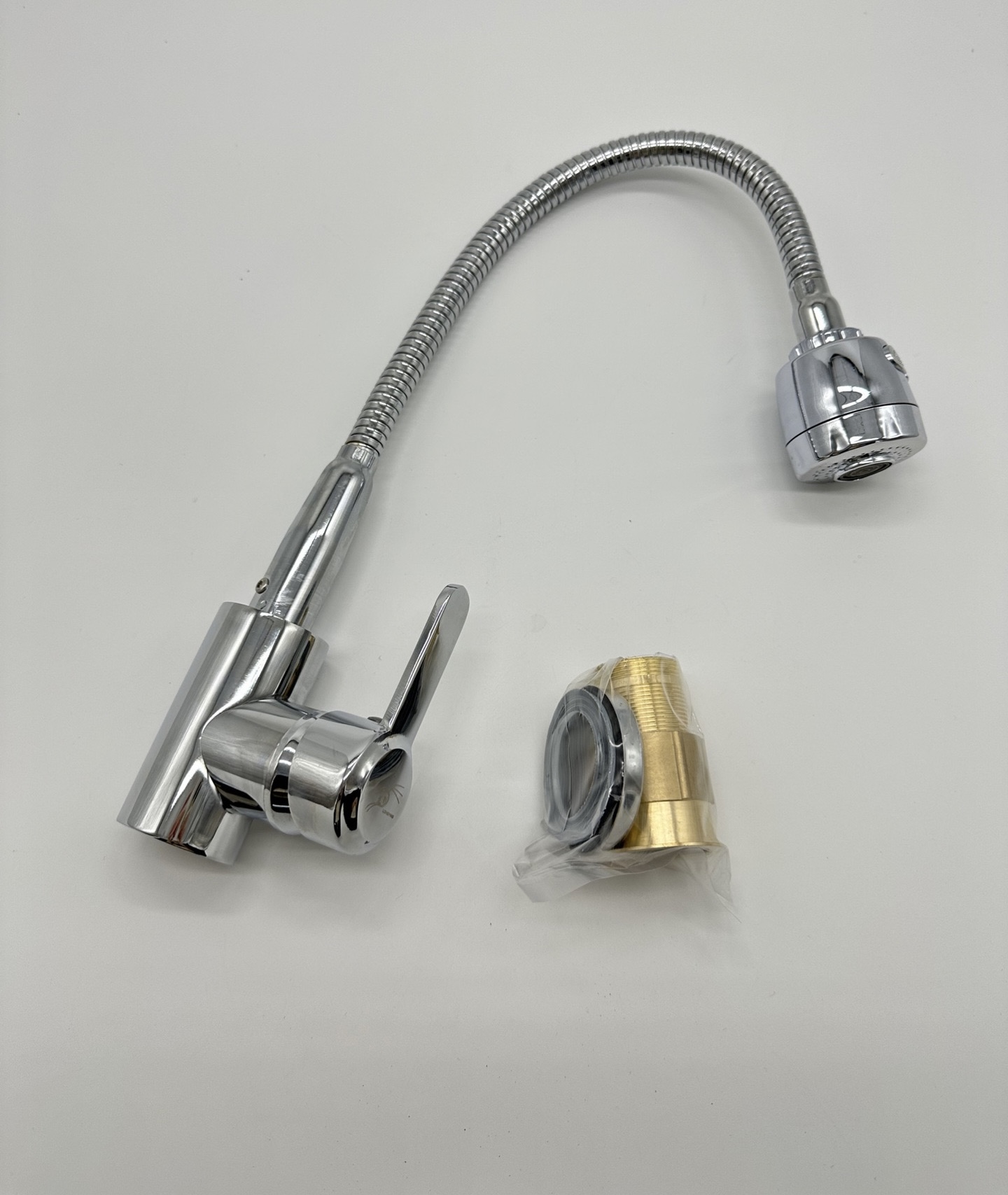 Kitchen Cold And Hot Stainless Steel Universal Shower Sink Spiral Faucet Ball Large Curved Household Kitchen Faucet details Picture